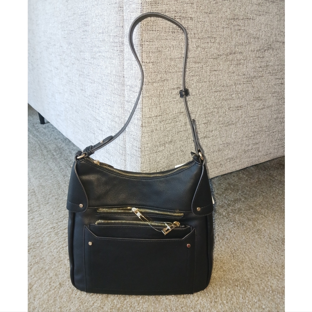 Big Buddha Black Cross Body Leather Material Purse